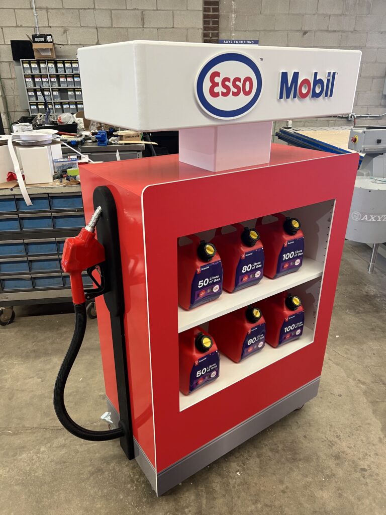Branded GAs station display stands Pop49 H (20)
