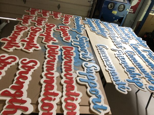 3D Brand Logo Signs – CNC Laser Cut Painted Lettering