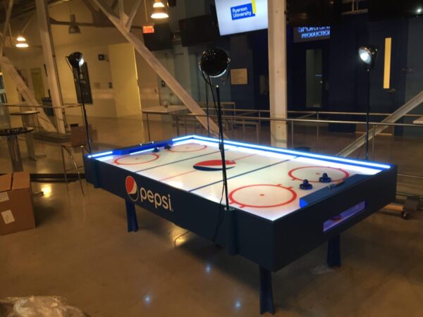4 Person Hockey Table – Custom LED Stadium Style 5x10