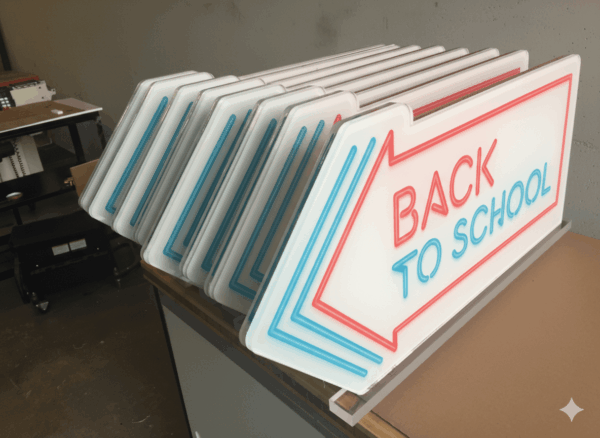 Acrylic Display Sign – Laser Cut Second Surface Printed