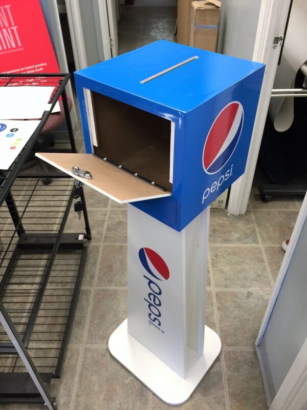 Branded Ballot Box – Corporate Custom Stand-Mounted