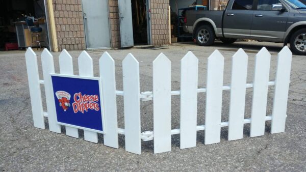 Branded Picket Fence – Event Space Border with Logo