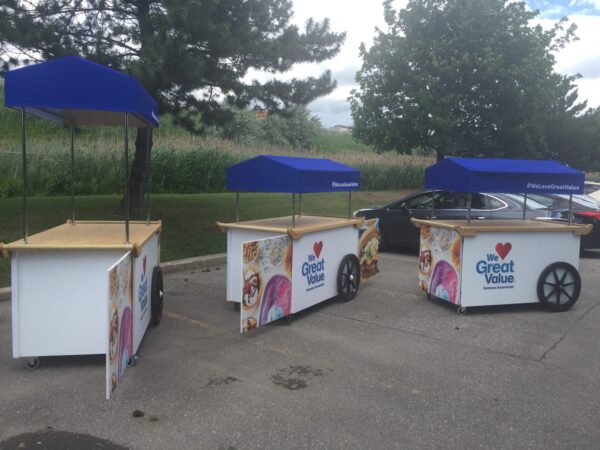 Branded Freezer Wagon – Refrigerated Event Cart with Canopy
