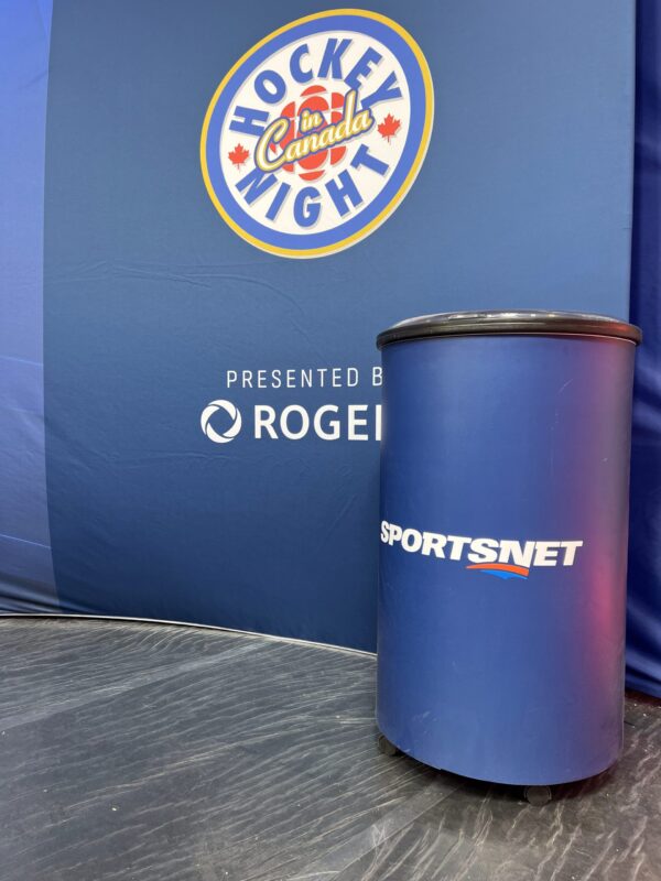 Branded Beer Cooler with Lid – Round Custom Wrapped