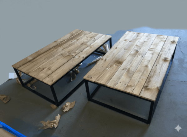 Custom Event Furniture – Branded Wood and Metal Tables