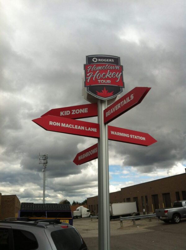 Outdoor Directional Sign – Multi-Arrow Aluminum Event Sign