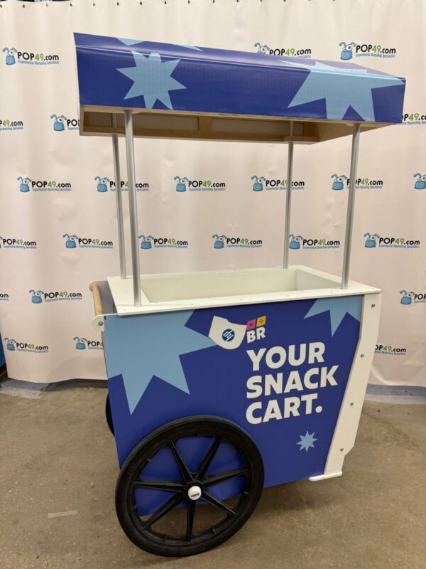 Event Push Cart with Canopy – 2 Wheel Branded Wedding Cart